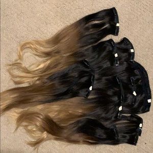 Milk & blush hair extensions